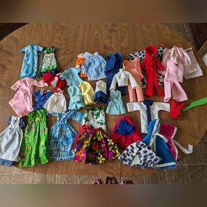 Large lot vintage Barbie doll clothes, some commercial, many handcrafted